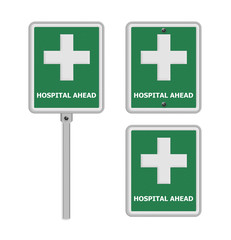 Fototapeta premium Hospital Hospital road sign