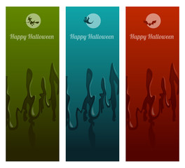 three halloween background