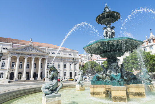 Pedro IV square, Lisbon, Portugal