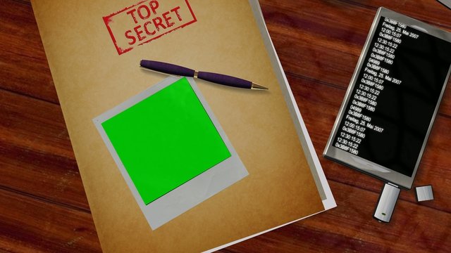 espionage program scans smartphone on secret file green screen