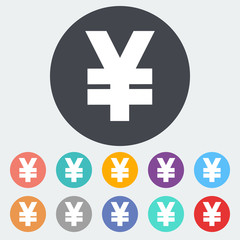 Fototapeta premium Yen icon.