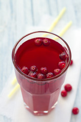 Fresh cranberry juice