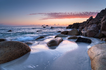 Fototapeta na wymiar Cornish Beach Sunset