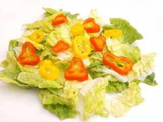 Blattsalat mit Paprika