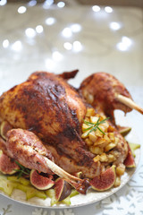 Roasted turkey with fruits