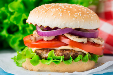 Home made burger