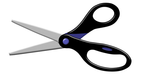 Black Open Scissors