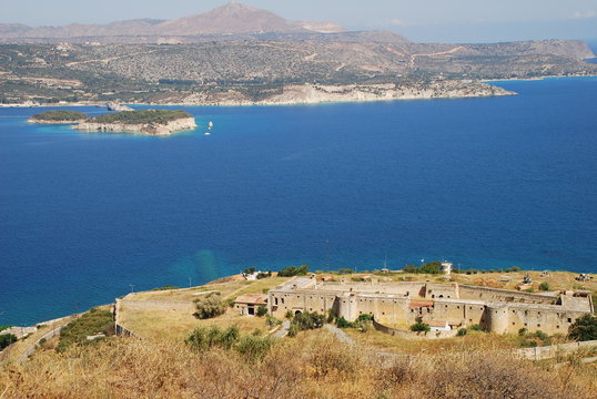 Meeresenge von der Souda Bucht Leon Hafen Kreta Griechenland