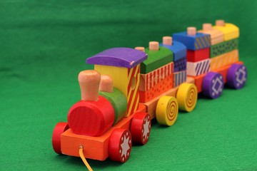 Wooden toy train