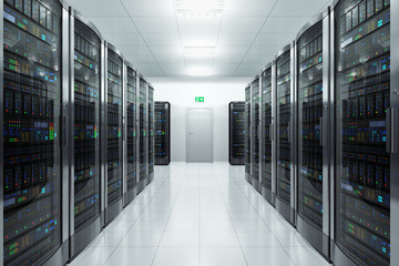 Server room in datacenter