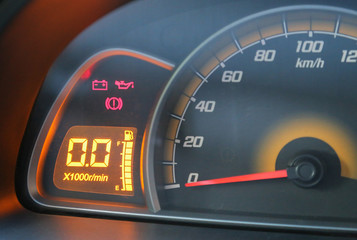 close view of car dashboard