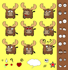 Obraz na płótnie Canvas reindeer ball cute cartoon pack in vector format