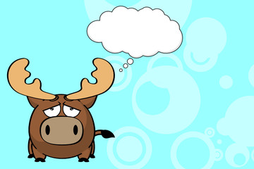 reindeer ball cute cartoon background3