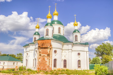 Fototapeta na wymiar Russia Epiphany nunnery Fedorovskaya Church Uglich
