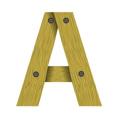 wood letter A