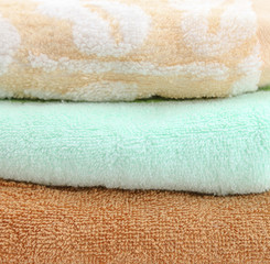 Fototapeta na wymiar close view of towel on white background