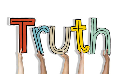 Diverse Hands Holdinng the Word Truth