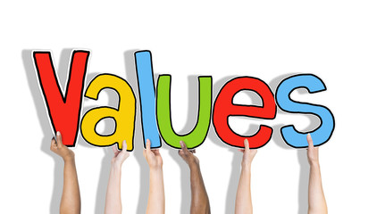Values word Isolated on Background