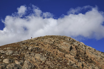 Hiking on Mount Evans in Colorado