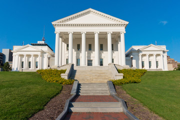 Fototapeta na wymiar Virginia Statehouse building in Richmond, Virginia, USA