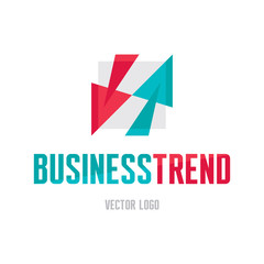 Business trend logo. Abstract arrows illustration.