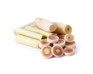 Fresh Lemon Grass on white background