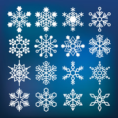 Vector snowflake collection