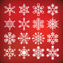 Vector snowflake collection