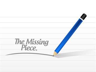 missing piece message illustration design