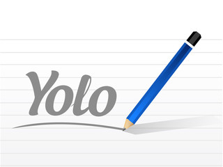 yolo message illustration design