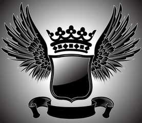 Winged Coat of Arms © Giraphics