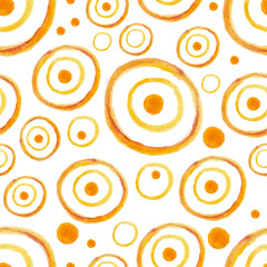 Watercolor circles seamless pattern