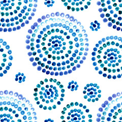 Modèle sans couture de cercles aquarelle