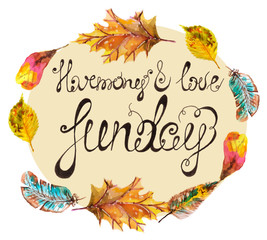 Watercolor natural card