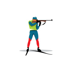 Biathlete vector sign