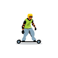 Mountainboard vector sign