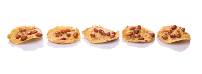 Rempeyek, traditional Malaysian Javanese Peanut cracker