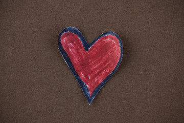 Fototapeta premium Red paper heart