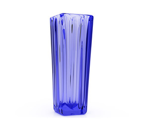 Glass vase blue