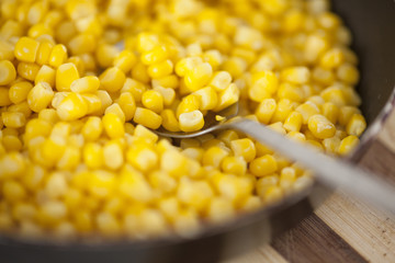 Cooked sweetcorn
