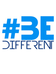 Obraz premium Hashtag Be Different Text Logo