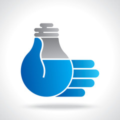 save power idea with human hand