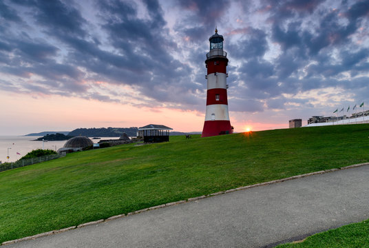 Sunset over Plymouth Hoe
