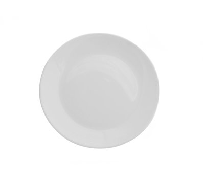 White plate, white background