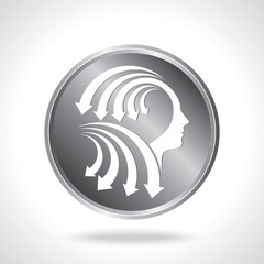 vector of business mind with arrows