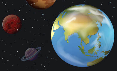 Planetary bodies in the sky