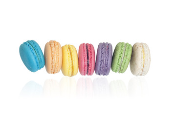 colorful macaroon isolation