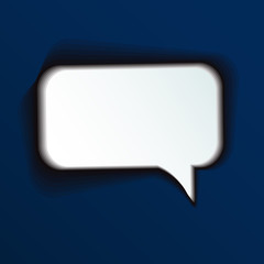 Vibration of Speech bubble.Speech cloud on blue background.