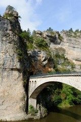 Fototapeta na wymiar pont sur le Tarn à Saint-Chély-du-Tarn