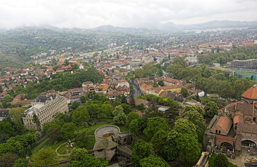 Fototapeta na wymiar Panorama of the medieval city in Europe